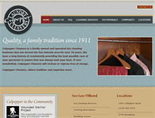 Tablet Screenshot of culpeppercleaners.com